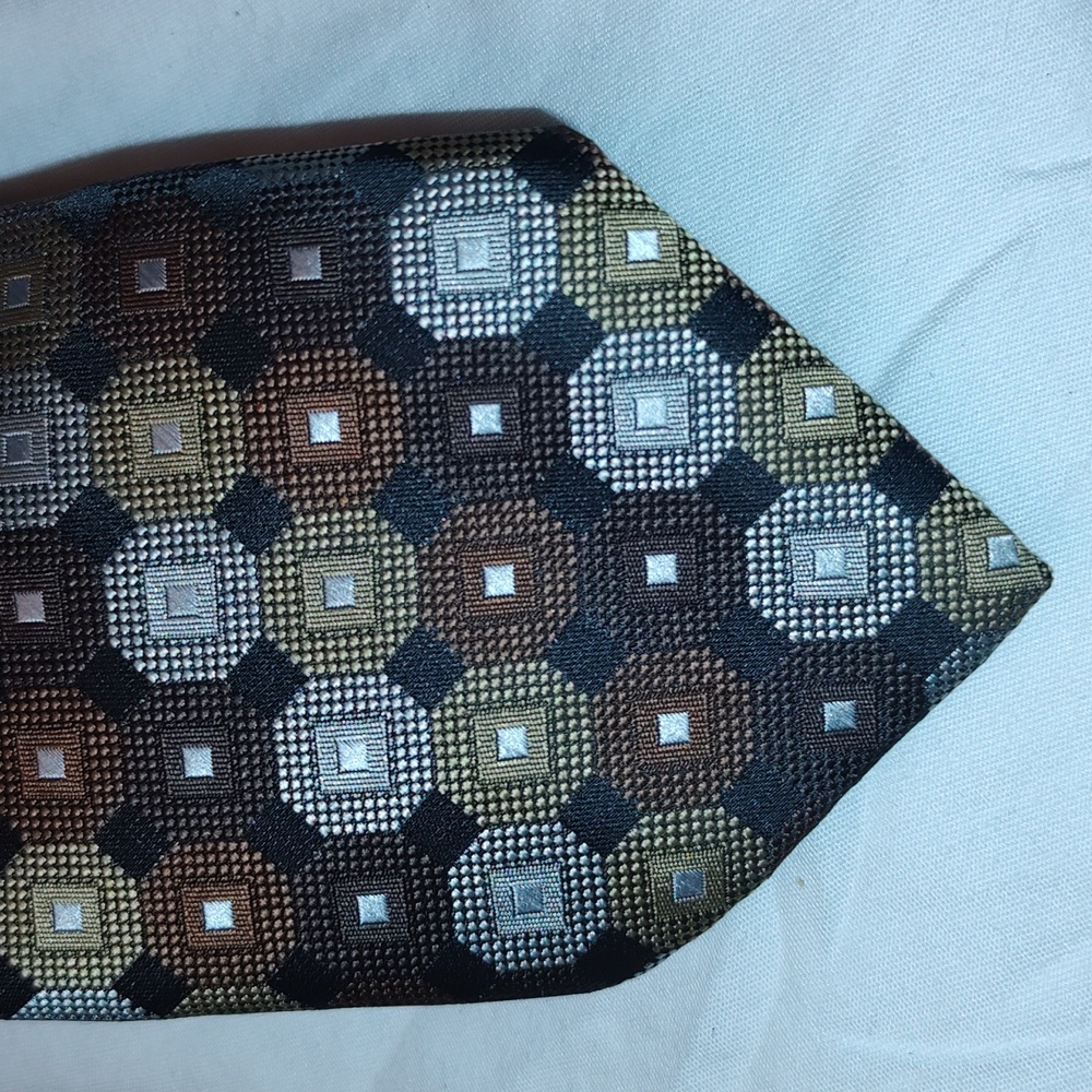 Ivy crew brown grey and black polyester men’s tie